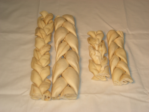 All Natural Plain Rawhide braids